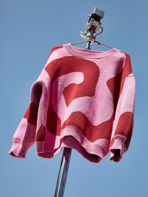 Swirl Sweater Raspberry